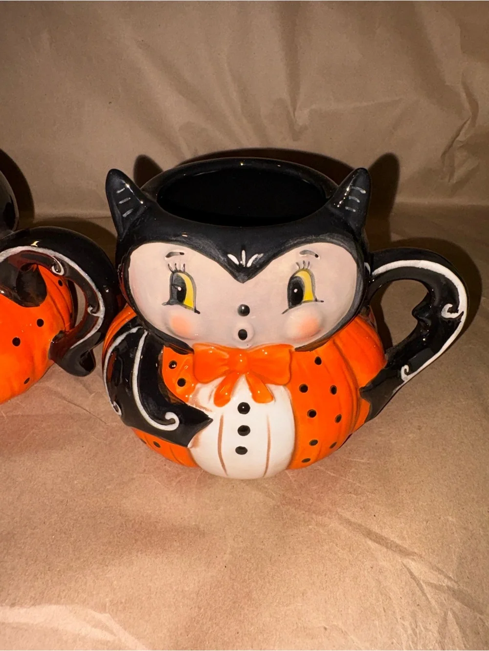 Johanna Parker Halloween Bat Set Teapot Sugar Bowl Mug